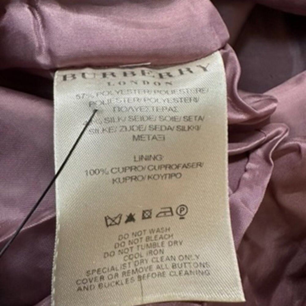 GC Burberry London Sleeveless purple/grey Nova check pattern w/Belt US Size 12 - Picture 10 of 11